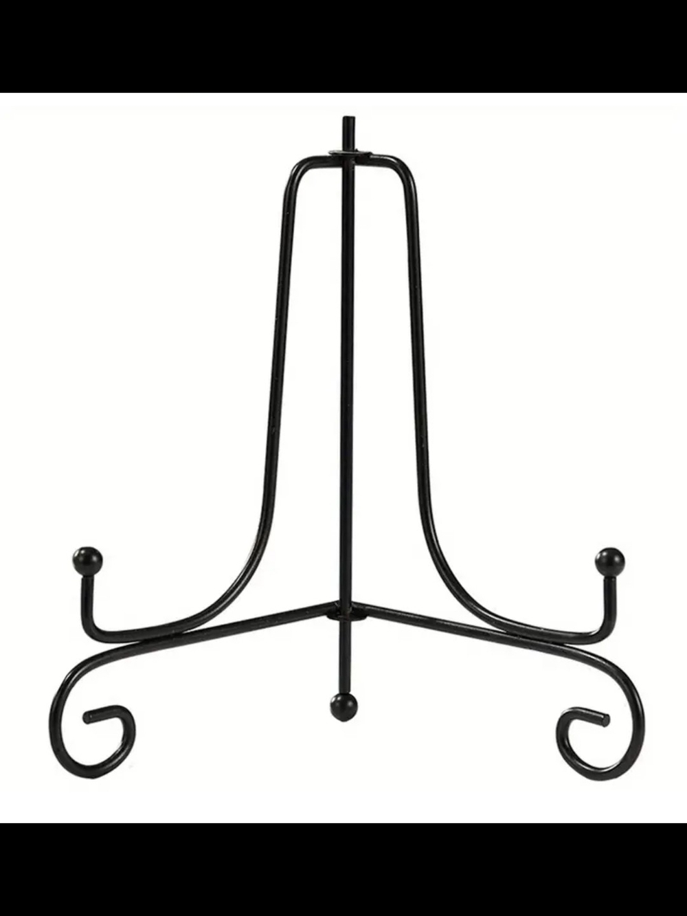 4 In. Black Decorative Metal Plate/Frame Easel Stand 14 Total